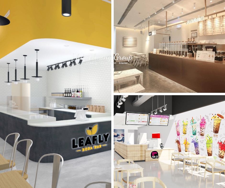 Thiết kế quán cafe, thiết kế quán trà sữa, quán cafe đẹp, quán trà sữa đẹp, pháp thường nhóm, phapthuonggroup