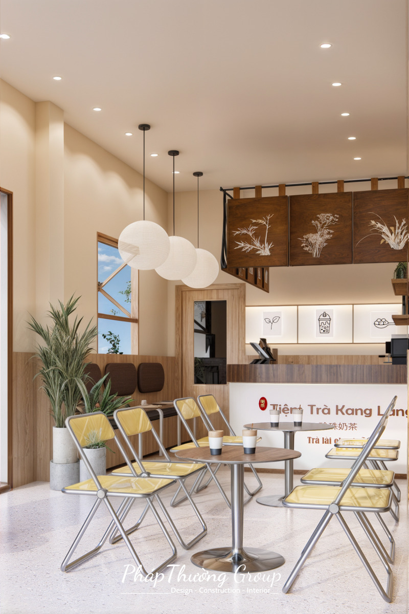 Thiết kế quán cafe, thiết kế quán trà sữa, quán cafe đẹp, quán trà sữa đẹp, pháp thường nhóm, phapthuonggroup