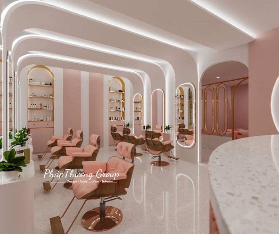 Thiết kế tiệm tóc, thiết kế salon tóc, tiệm tóc đẹp, thiết kế nội thất tiệm tóc, salon tóc đẹp, phapthuonggroup, pháp thường group