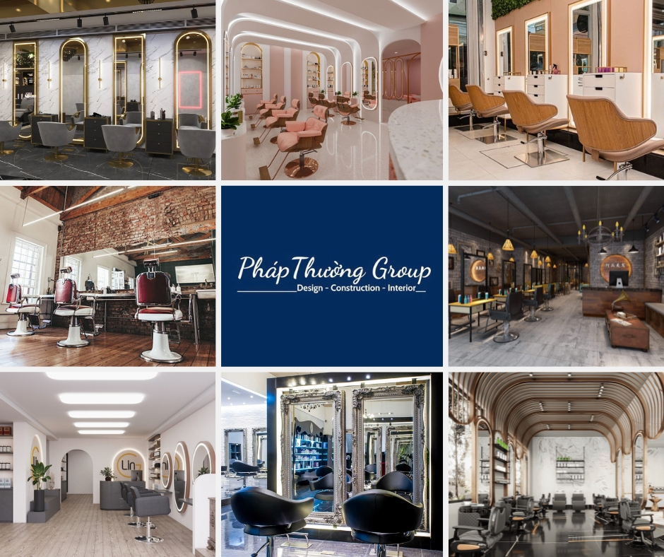 Thiết kế tiệm tóc, thiết kế salon tóc, tiệm tóc đẹp, thiết kế nội thất tiệm tóc, salon tóc đẹp, phapthuonggroup, pháp thường group