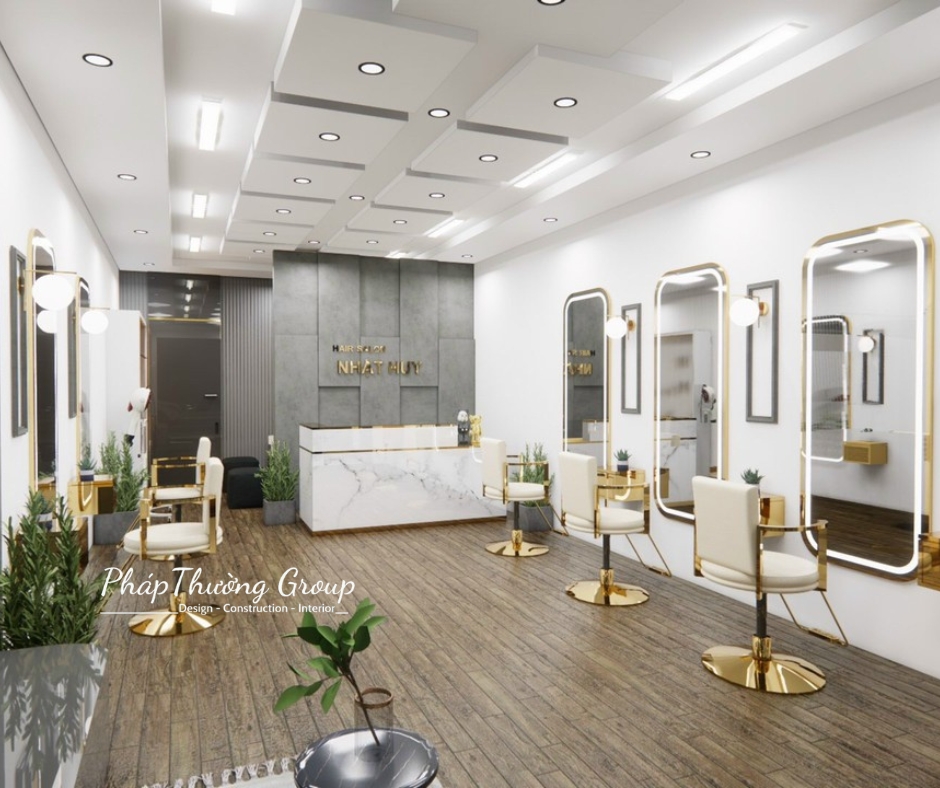 Thiết kế tiệm tóc, thiết kế salon tóc, tiệm tóc đẹp, thiết kế nội thất tiệm tóc, salon tóc đẹp, phapthuonggroup, pháp thường group